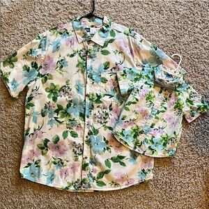 Old Navy Father & Son Floral Button Down Shirts